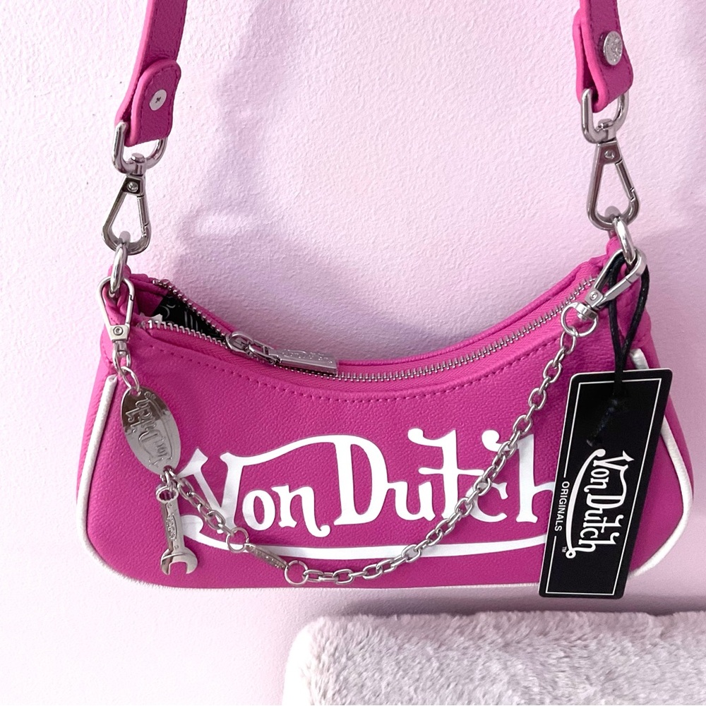 Von Dutch hot pink shoulder bag